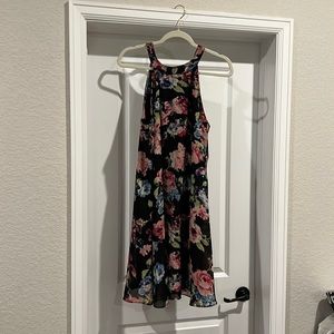 Betsy Johnson floral midi dress.